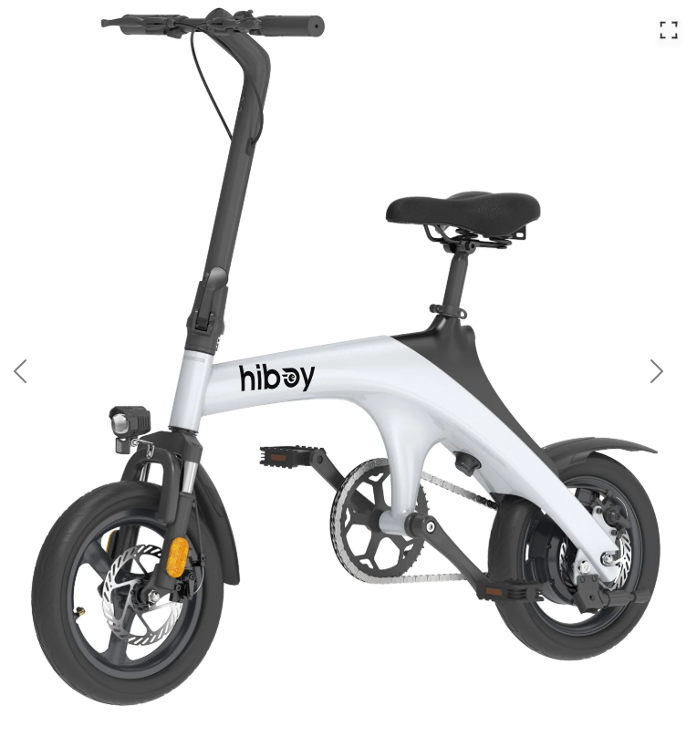 elektrofahrrad gebraucht bei amazon Hiboy C1 Folding Electric Bike with 14inch Pneumatic Tire, 648W Peak Power up to 43.5 Miles, White